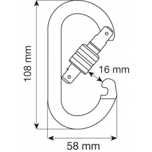 OVAL STALOWY LOCK - CAMP